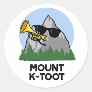 Adesivo Redondo Monte K-Toot Funny Mountain Pun