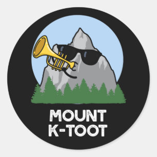 Adesivo Redondo Monte K-Toot Funny Mountain Pun Dark BG