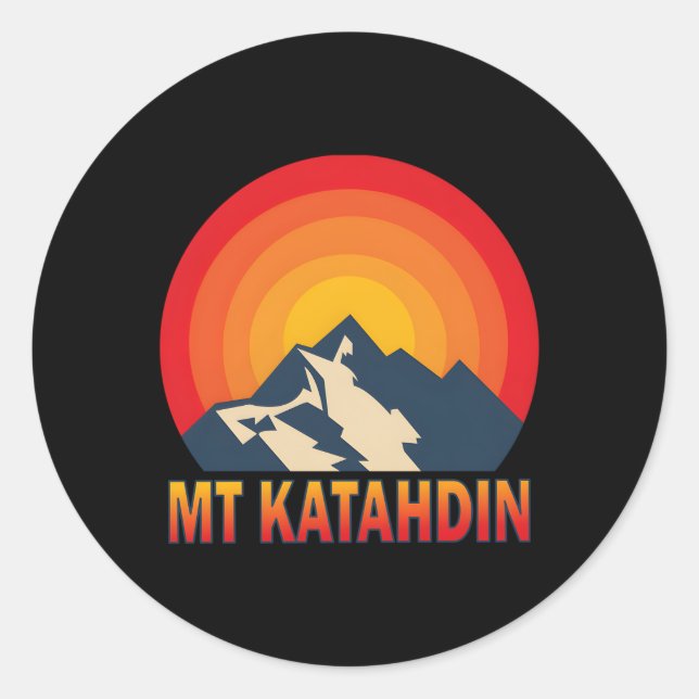 Adesivo Redondo Monte Katahdin Sun (Frente)