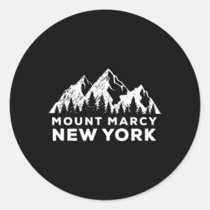 Adesivo Redondo Monte Marcy Nova York Montanhismo e Caminhada Mont