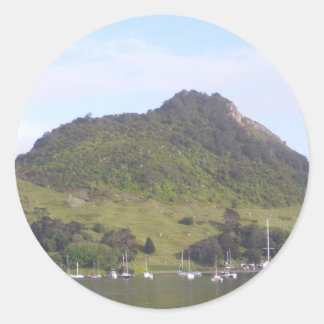 Adesivo Redondo Monte Maunganui, Mauao, Nova Zelândia Aotearoa