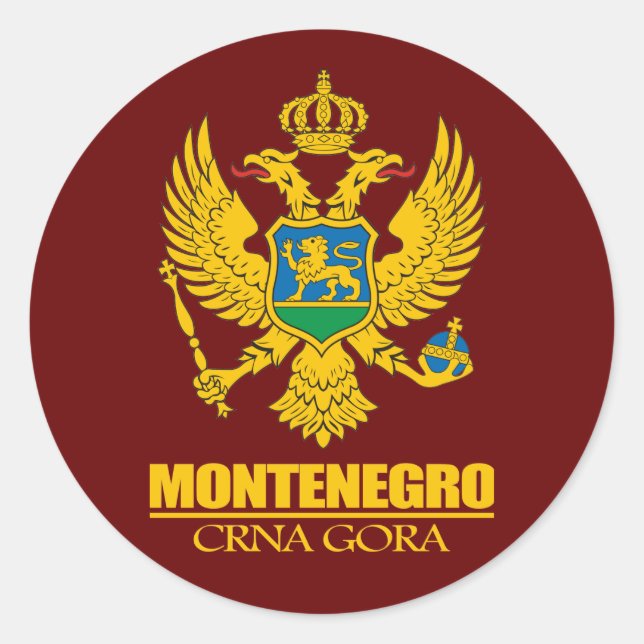 Adesivo Redondo Montenegro COA (Frente)