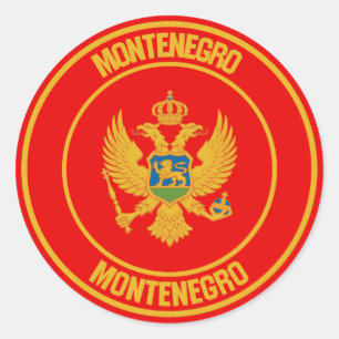 Adesivo Redondo Montenegro Round Emblem