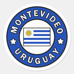 Adesivo Redondo Montevidéu Uruguai