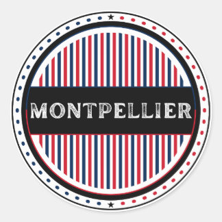 Adesivo Redondo Montpellier City Pride Emblem – French Identity