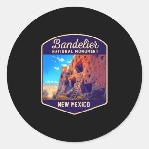 Adesivo Redondo monumento nacional bandelier novo méxico caminhada