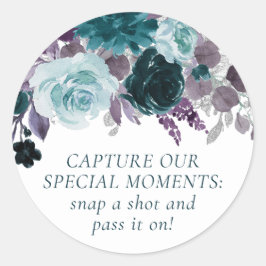 Adesivo Redondo Moody Boho | Câmera descartável de cor lacrimal e