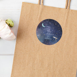 Adesivo Redondo Moody Celestial Moon & Stars Chá de fraldas