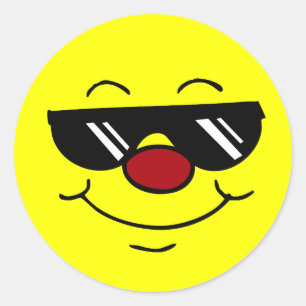 Adesivo Redondo Moody Face Grumpey