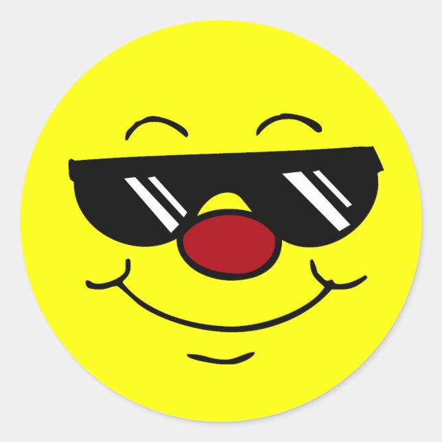 Adesivo Redondo Moody Face Grumpey (Frente)