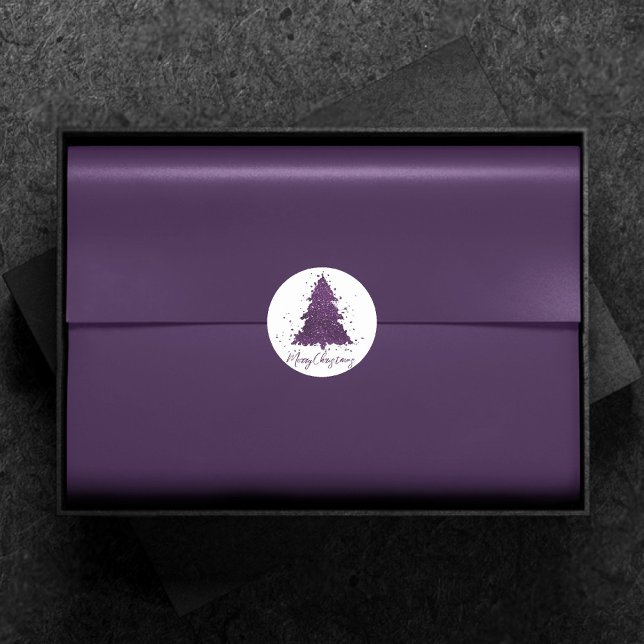Adesivo Redondo Moody Felry Christmas | Personalização Roxo Profun (Criador carregado)
