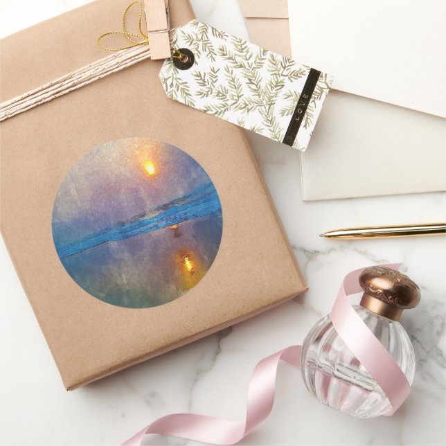 Adesivo Redondo Moody miste sol nascer (Presentear)