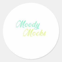 Adesivo Redondo Moody Mocks - Sarcasmo e atitude em estilo