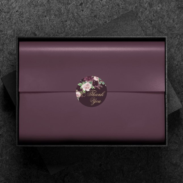 Adesivo Redondo Moody Passion | Vinho Roxo Dramático Obrigado (Criador carregado)