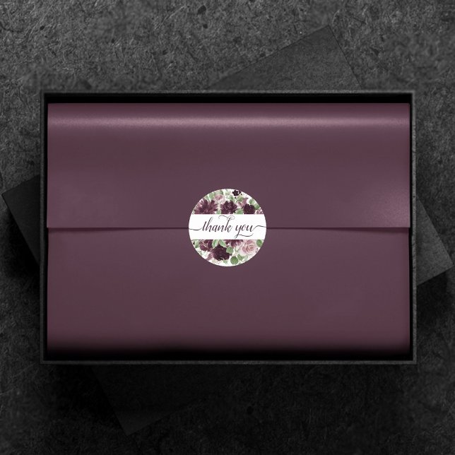 Adesivo Redondo Moody Passions | Vinho Roxo Dramático Obrigado (Criador carregado)