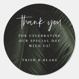 Adesivo Redondo Moody Tropics Obrigado