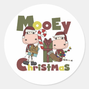Adesivo Redondo Mooey Christmas