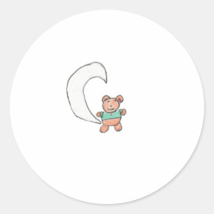 Adesivo Redondo Moon Bear