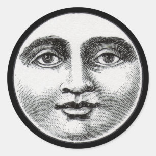 Adesivo Redondo Moon Face