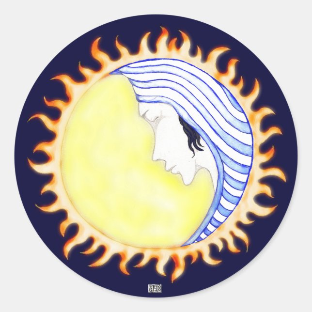 Adesivo Redondo Moon Goddese (Frente)