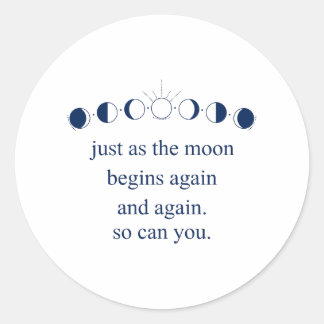 Adesivo Redondo Moon Inspirational Saying Motivation Universe