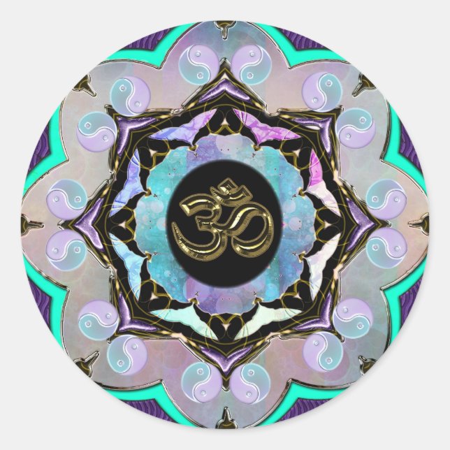 Adesivo Redondo Moon Mandala (Frente)