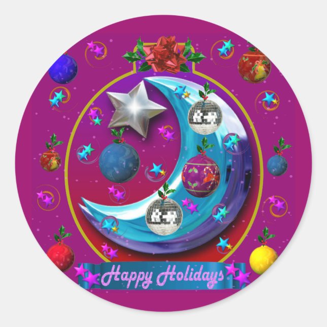 ADESIVO REDONDO MOON ORNAMENT (Frente)