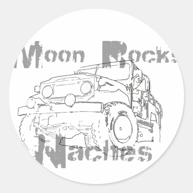 Adesivo Redondo Moon Rocks Naches (Frente)