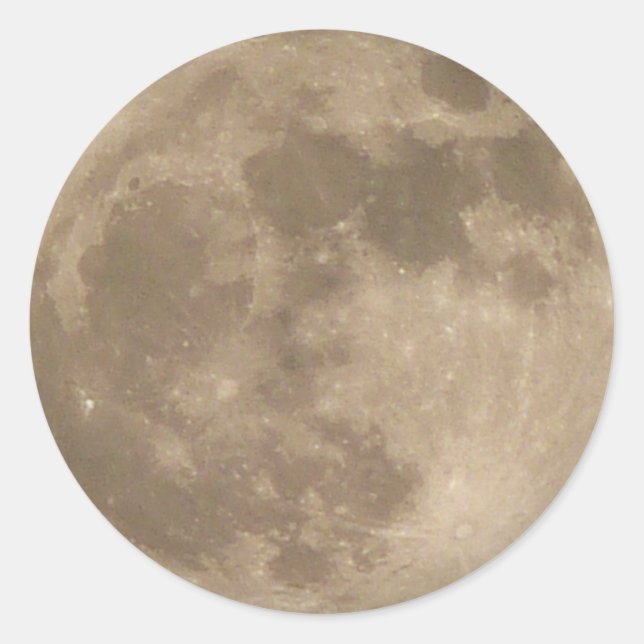 Adesivo Redondo Moon Sticker Full Moon Stickers Divertimento Prese (Frente)