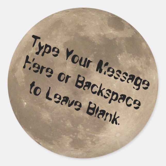 Adesivo Redondo Moon Sticker Personalizado (Frente)