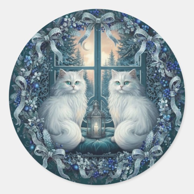 Adesivo Redondo MoonLitWinter (Frente)