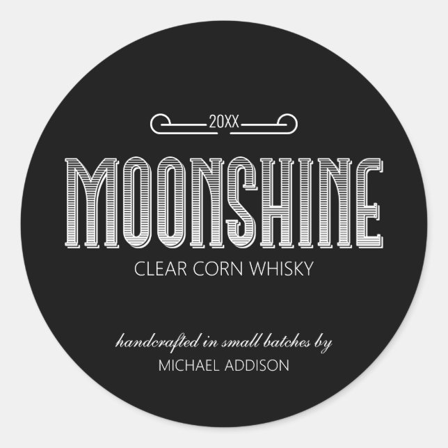 Adesivo Redondo Moonshine (Frente)