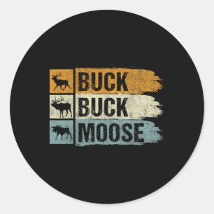 Adesivo Redondo Moose Buck Buck Moose