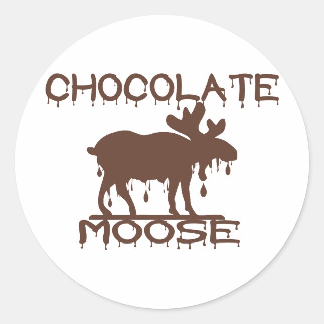 Adesivo Redondo Moose Chocolate (Frente)