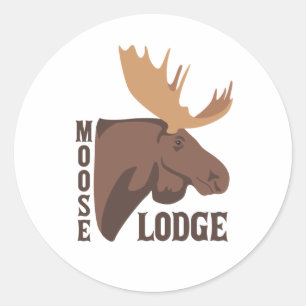 Adesivo Redondo Moose Lodge