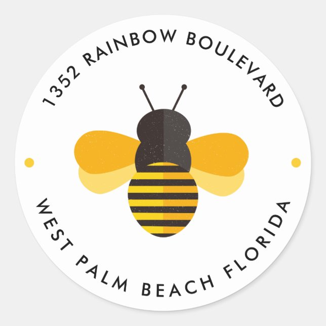 Adesivo Redondo Morada de Devolução de Aniversário de Pequeno Mel (Frente)