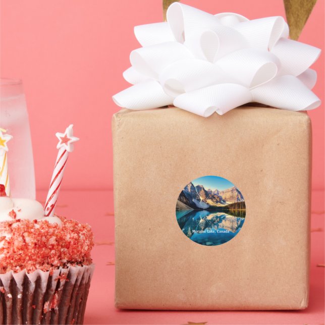 Adesivo Redondo Moraine Lake, Canadá, (Festa)