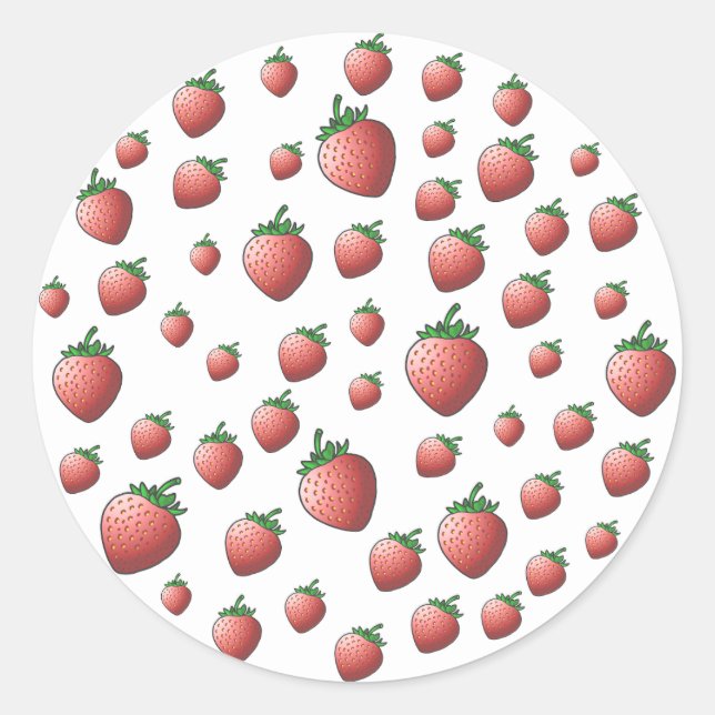 Adesivo Redondo Morango (Frente)