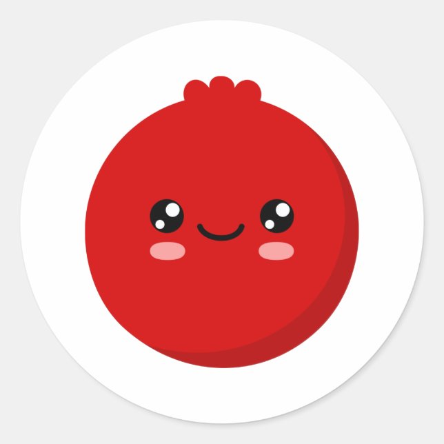 Adesivo Redondo Morango (Frente)