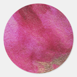 Adesivo Redondo Morango Dourado