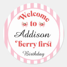 Morango e arco Berry Primeiro Aniversário