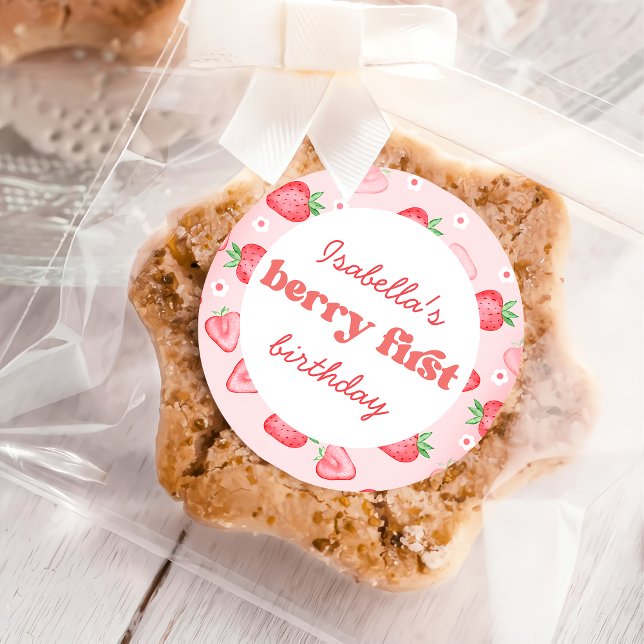 Adesivo Redondo Morango Obrigado Berry Muitíssimo (Criador carregado)