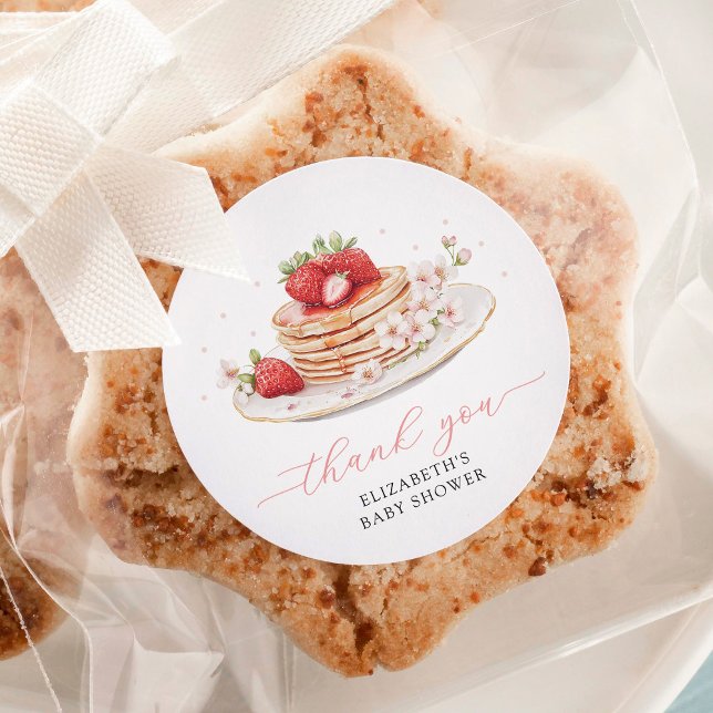 Adesivo Redondo Morango Rosa Brunei Obrigado (Criador carregado)