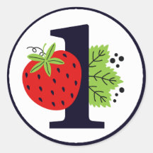 Morango Um Aniversário Garota Bebê 1 rua Primeira 