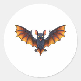 Adesivo Redondo morcego de Halloween voando