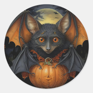 Adesivo Redondo Morcego Spooky Halloween em Disguise