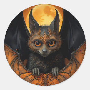 Adesivo Redondo Morcego Spooky Halloween em Disguise