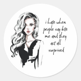 Adesivo Redondo Morda Surpresa