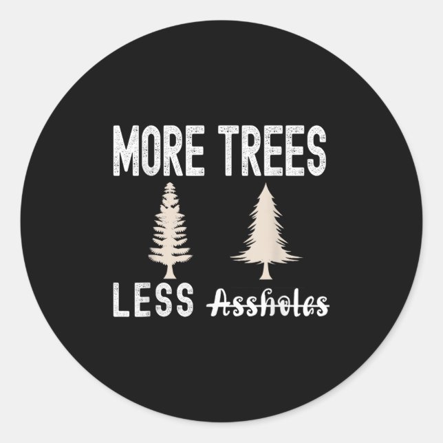 Adesivo Redondo More Trees Less Holes Ugly Christmas Sweater  (Frente)