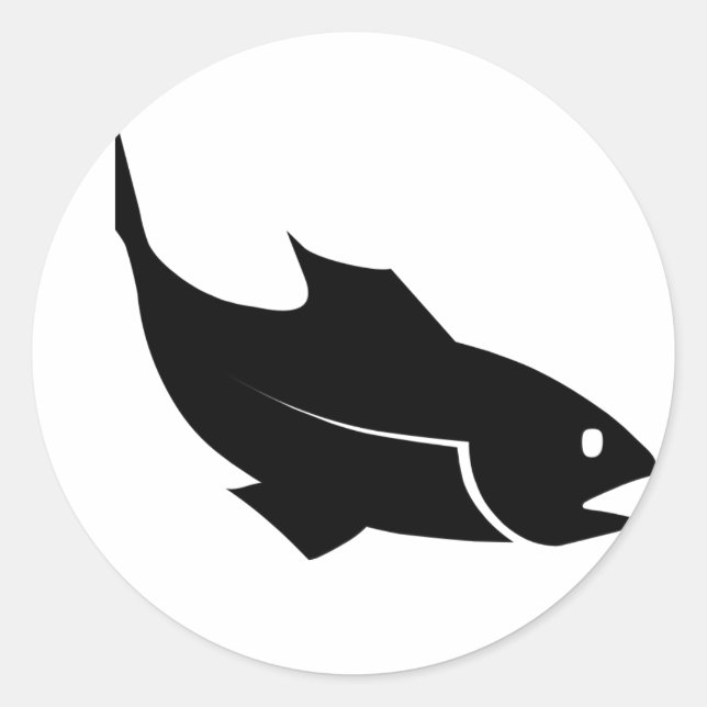 Adesivo Redondo Moreno Fish - Vai pescar (Frente)